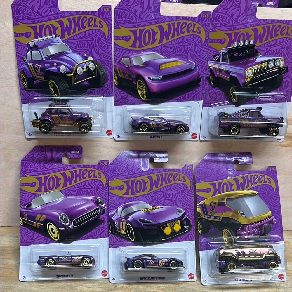 Purple Toy Car Set